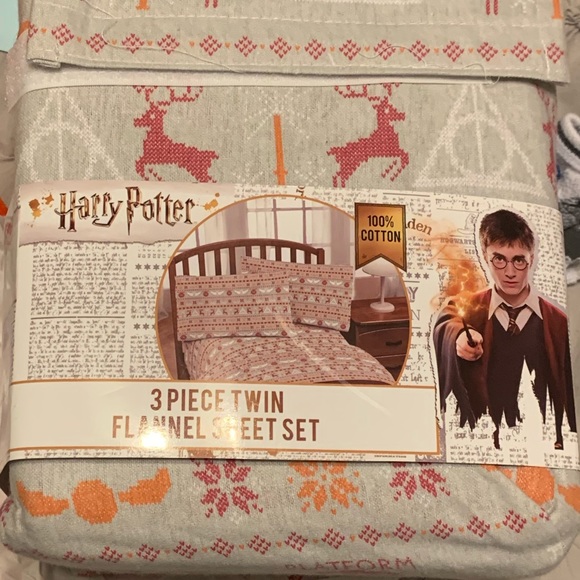 Warner Bros. Bedding Nwt 0 Cotton Harry Potter Flannel Twin Sheets